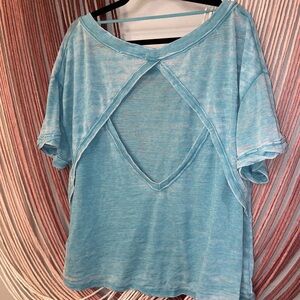 We the Free Open Back Blue Women's Top